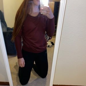 Rue 21 maroon long sleeve T